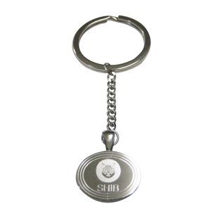 Shiba Inu Coin SHIB Cryptocurrency Blockchain Pendant Keychain